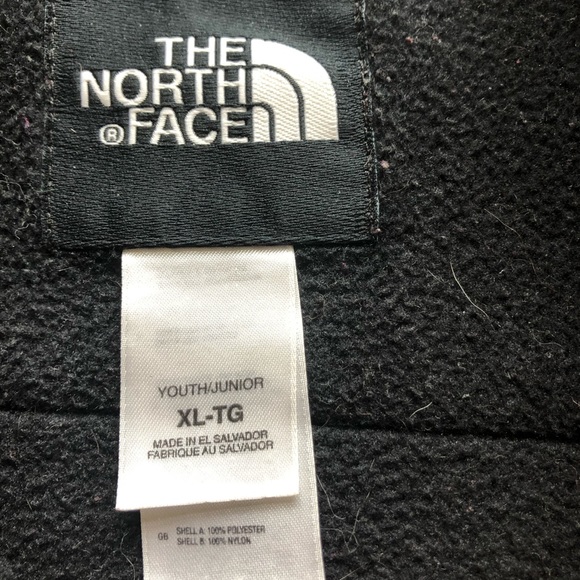 North Face Youth Fleece Jacket - Black - XL - Picture 3 of 3